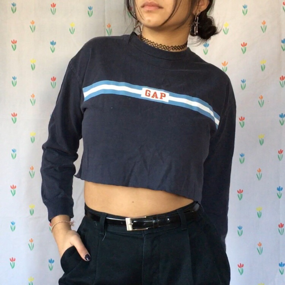 Navy blue Gap crop top